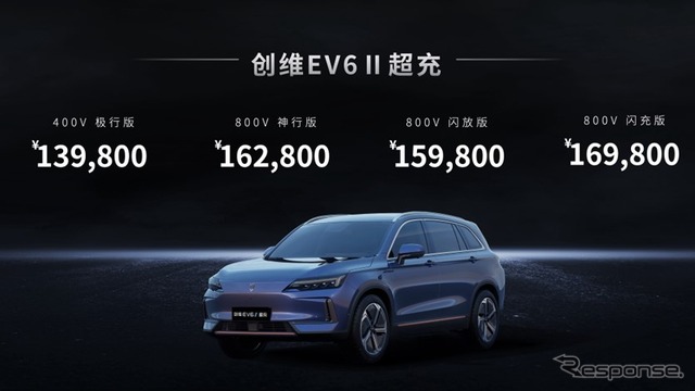 創維汽車の電動SUV『EV6』の「800V超充」モデル