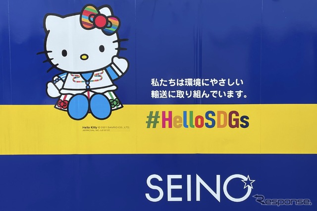 西濃運輸のU54A形式コンテナ (C) SANRIO CO.,LTD.