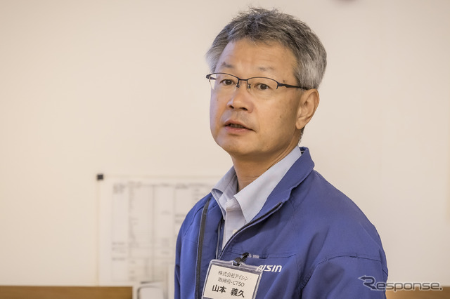 プレゼンテーションを行った、アイシン 取締役 執行役員 Chief Technology Strategy Officer 製品開発センター長の山本義久氏