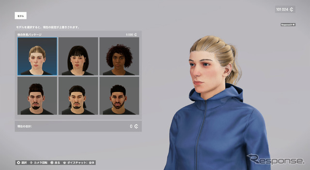 ゲーム内で使用するキャラクターは細かなカスタマイズが可能となっている