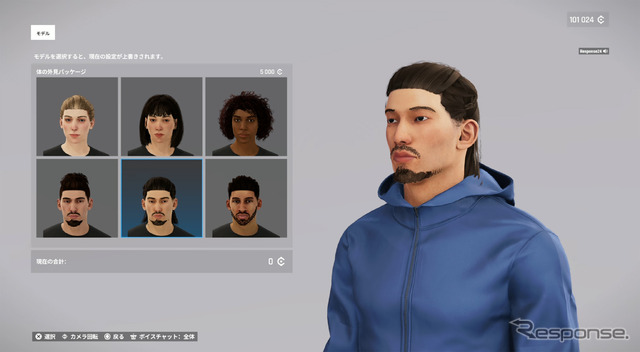 ゲーム内で使用するキャラクターは細かなカスタマイズが可能となっている