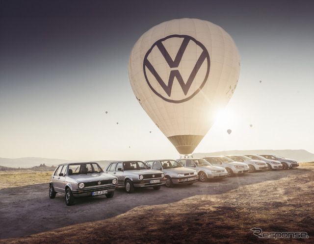VW『ゴルフ』の50周年を祝う特別な熱気球