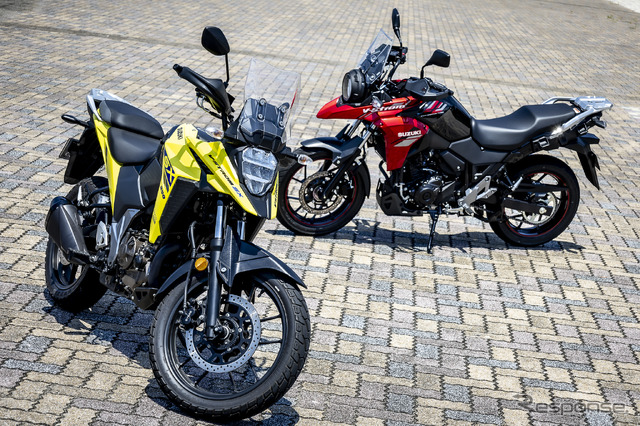 スズキ「Vストローム250SX」(左)と「Vストローム250」(右)
