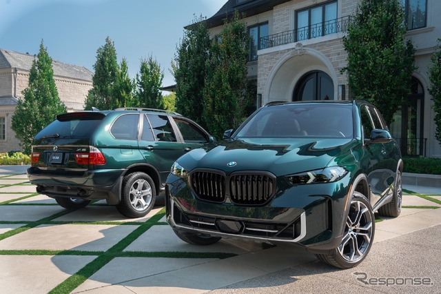 BMW X5 Edition 25 Jahre(手前)と初代X5