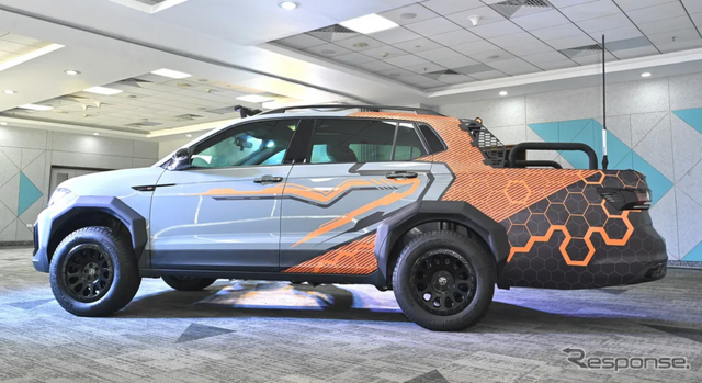 VWの小型SUV『タイグン』をピックアップトラック化したインドの学生プロジェクト