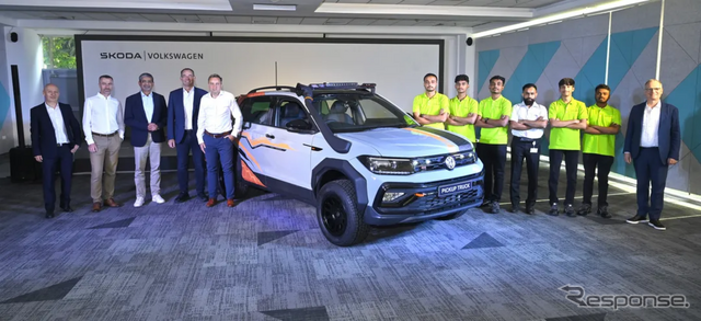 VWの小型SUV『タイグン』をピックアップトラック化したインドの学生プロジェクト