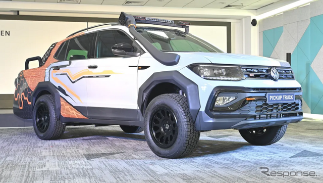 VWの小型SUV『タイグン』をピックアップトラック化したインドの学生プロジェクト