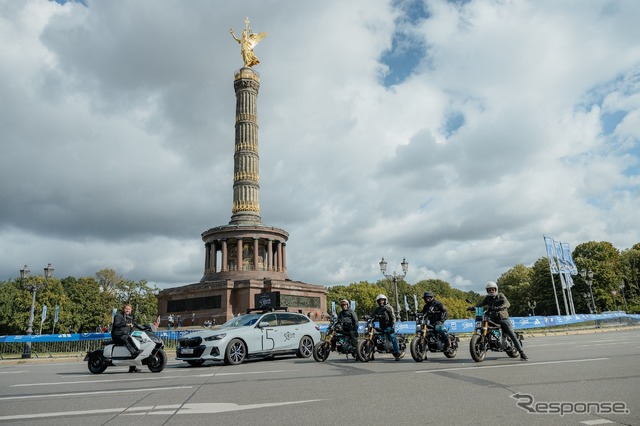 BMWの電動スクーター『CE 04』と『CE 02』が独ベルリンマラソンの先導車として活躍