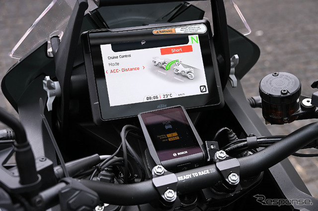 「RDA」を体感するためのテスト車両。ACCの距離は5段階が設定可能となっていた。写真は「Short」
