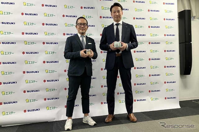 エステーの奥平氏(向かって左)とスズキの瀬尾氏