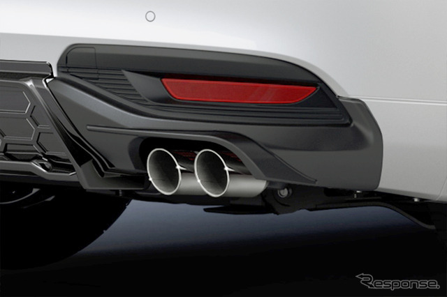 マツダ『CX-80』用スポーツマフラー/マフラーガーニッシュ(開発中)
