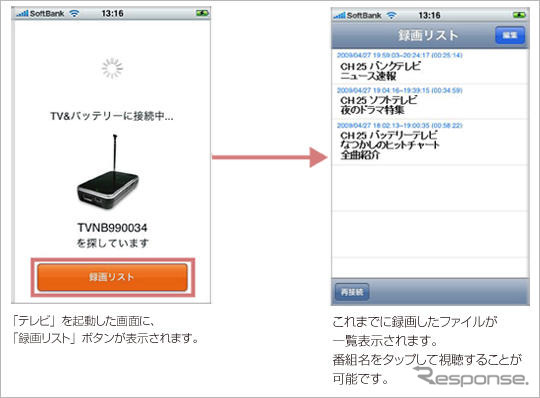 iPhone 3G にワンセグ録画機能を追加