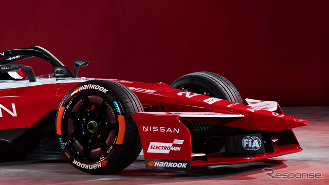 日産の新デザインのフォーミュラEマシン