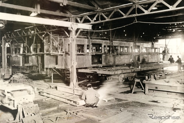西武鉄道所沢車両工場(1961年頃)