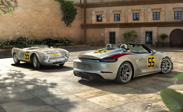 ポルシェ『718スパイダーRS』の「パナメリカーナ・スペシャル」(右)と550スパイダー