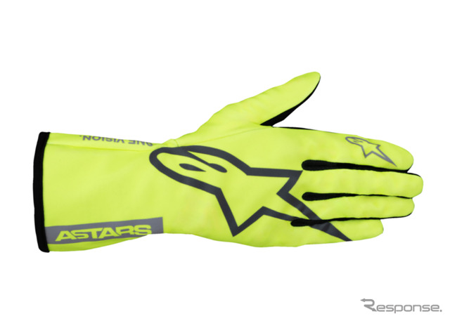 TECH-1 K RACE V2 PURE GLOVES 594 FLUO YELLOW MID GRAY DARK SILVER