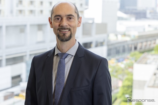 IPG AutomotiveでLead Product Architectを務めるジョセフ・ヘニング氏。イベントではシミュレーション開発の課題やトレンド、活用法などを解説する講演を行った