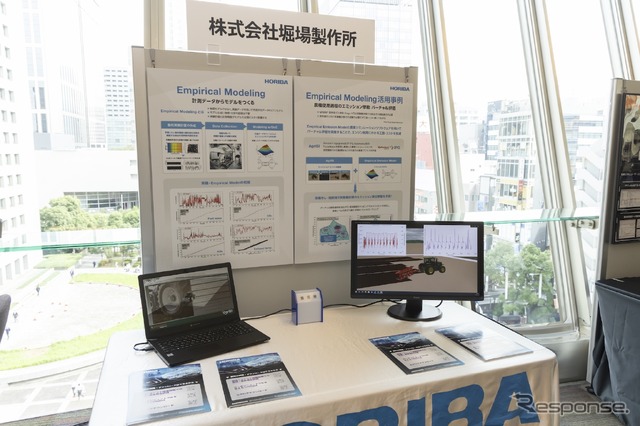 堀場製作所は電動化に向けた開発を支援するHiLS構築やデータドリブンモデル作成技術などを紹介