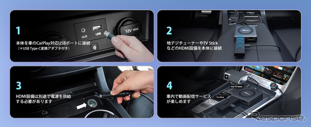 CarPlay HDMI入力・CarPlay無線化・Android Auto無線化の一台三役「CAR TV MATE MAX」発売