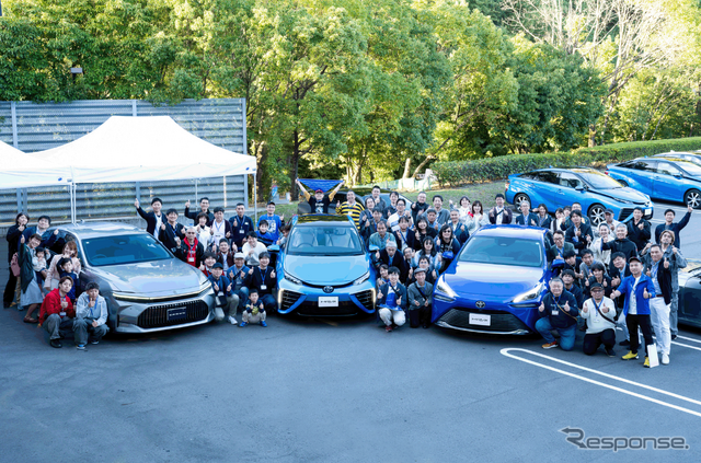 TOYOTA MIRAI CLUBと連携しFCEVによる給電を一部のSSで実施