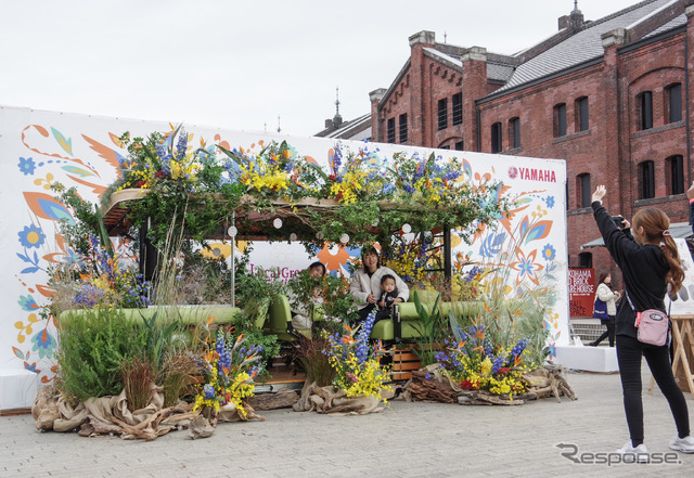 「Local Green Festival '24」に展示されたヤマハのグリーンスローモビリティ