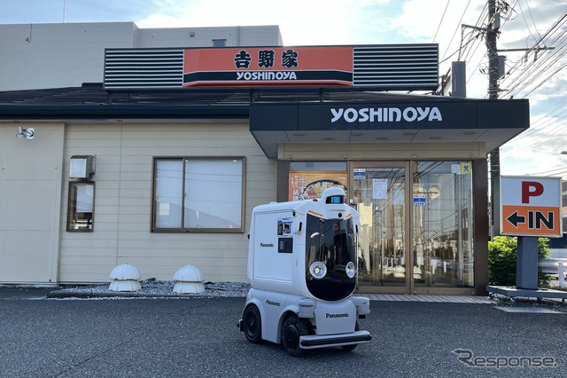 パナソニックの自動搬送ロボットが吉野家でフードデリバリー実証実験
