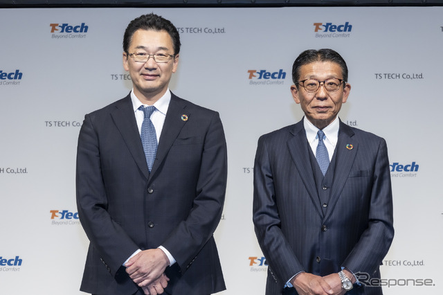テイ・エス テック 開発技術本部長の鳥羽英二氏(左)と代表取締役社長の保田真成氏(右)