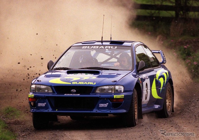 コリン・マクレーが駆ったWRCインプレッサ。写真は1998年