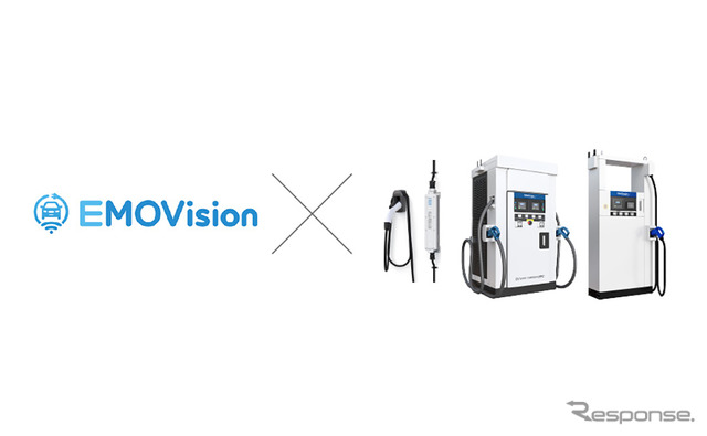京セラの法人向けEV充電モニタリング「EMOVision」と新電元工業のEV充電器が連携