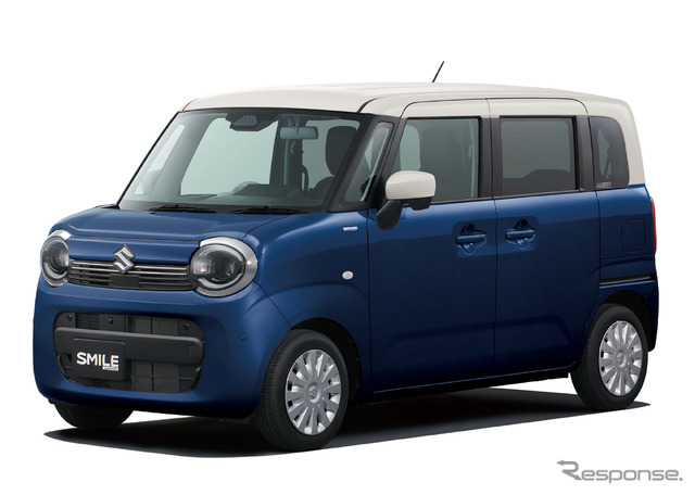 スズキ ワゴンR スマイル 一部仕様変更モデル(インディゴブルーメタリック2×ソフトベージュ2トーンルーフ)