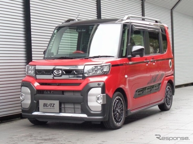 DAMPER ZZ-R ダイハツ・タントファンクロス4WD装着例(フロント:26mmダウン / リア:28mmダウン)