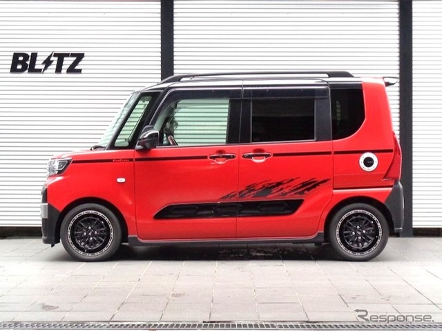 DAMPER ZZ-R ダイハツ・タントファンクロス4WD装着例(フロント:26mmダウン / リア:28mmダウン)