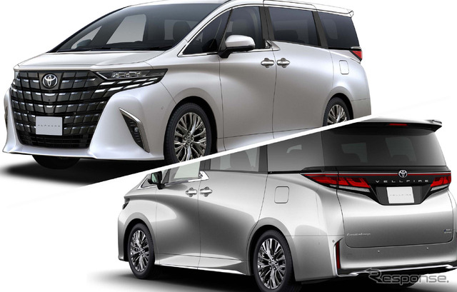 トヨタ・アルファード(上)とヴェルファイア(下)のエグゼクティブラウンジに設定されたPHEV