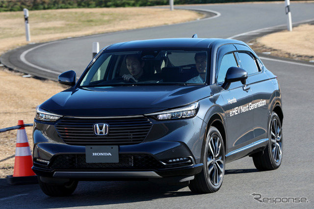 ホンダの次世代小型e:HEVシステムを搭載したヴェゼルベースの試作車