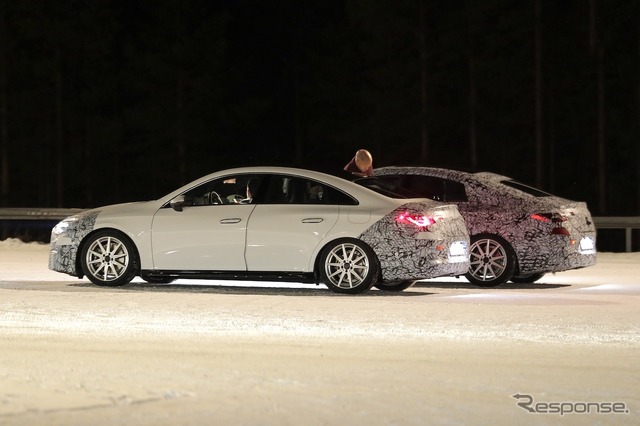 メルセデスベンツ CLA 次期型、ICE搭載仕様のプロトタイプ
