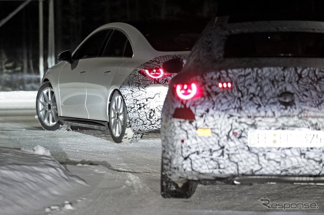 メルセデスベンツ CLA 次期型、ICE搭載仕様のプロトタイプ