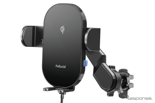 Pellucid・ワイヤレス充電+自動開閉スマホホルダーエアコン(PPH2309)