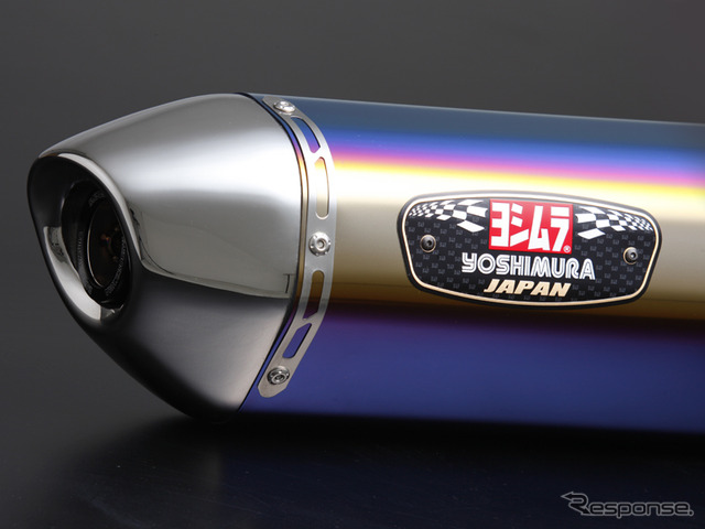 Slip-On R-77Jサイクロン EXPORT SPEC 政府認証:STBSチタンブルーカバー/ステンレスエンドタイプ