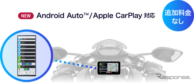パイオニアのバイク専用ナビアプリ「MOTTO GO(モットゴー)」がApple CarPlay・Android Autoに対応開始