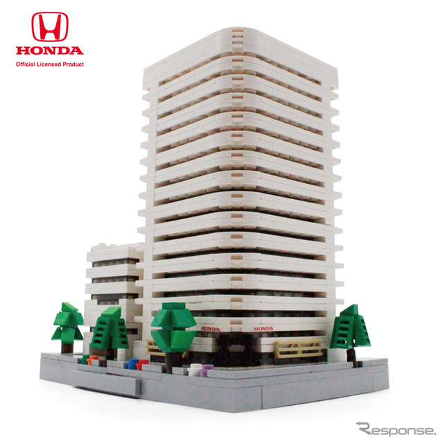 「Honda青山本社ビル」を再現したブロック