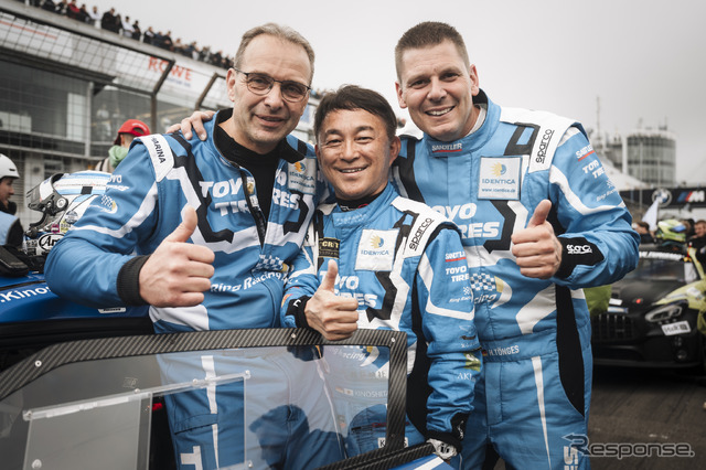Michael Tischner選手(左)、木下 隆之選手(中央)、Heiko Tönges選手(右)
