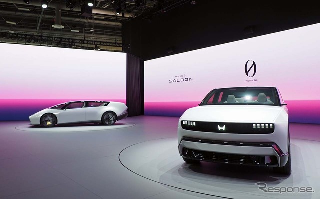 CES 2025で発表されたホンダ ゼロシリーズ。右手前が『SUV』、左奥が『SALOON(サルーン)』