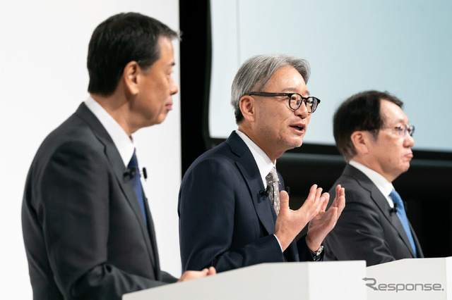ホンダの三部社長(中央、2024年12月23日)