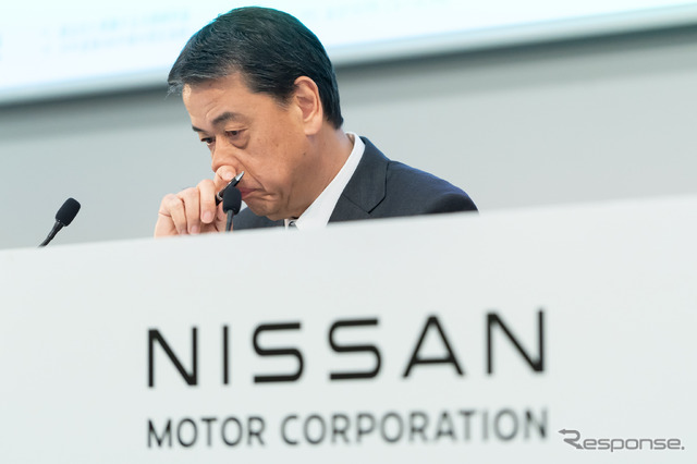 日産の内田誠社長(2月13日の会見)