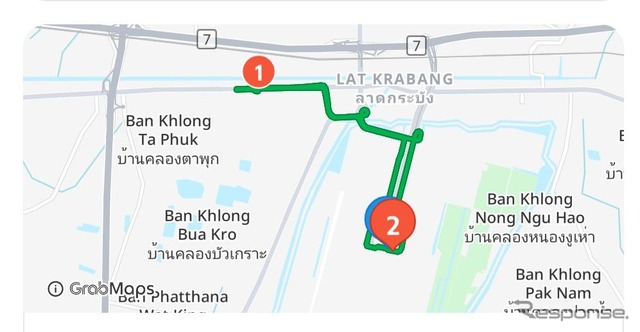タイで忘れ物をとりにいくため複数目的地設定を活用