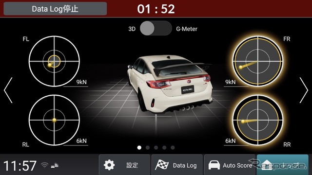 Honda LogR タイヤ摩擦円/3Dモーション