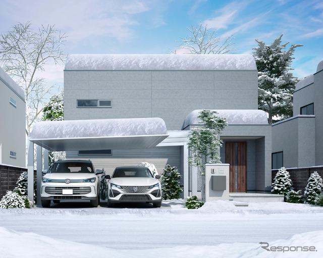 LIXILの積雪地域向けの高強度カーポート「カーポートSC 3000」