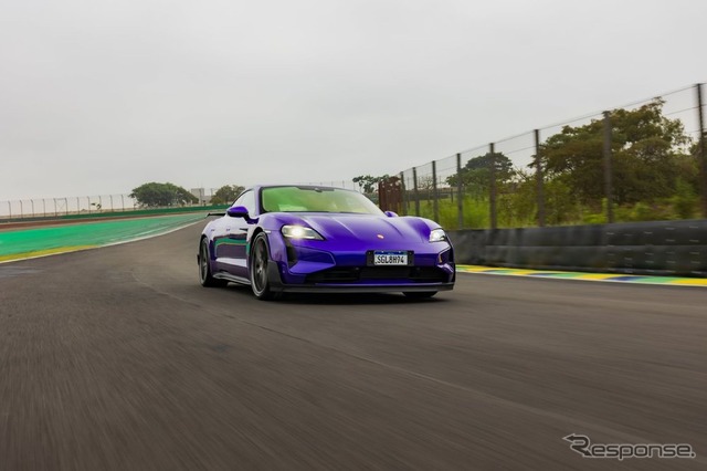 ポルシェ『タイカン ターボGT』がブラジルのインテルラゴス・サーキットでEVの最速ラップ記録を更新