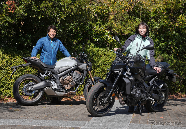 丸山浩(左)とまあさ(右)がホンダ Eクラッチとヤマハ Y-AMTの魅力を試乗&解説