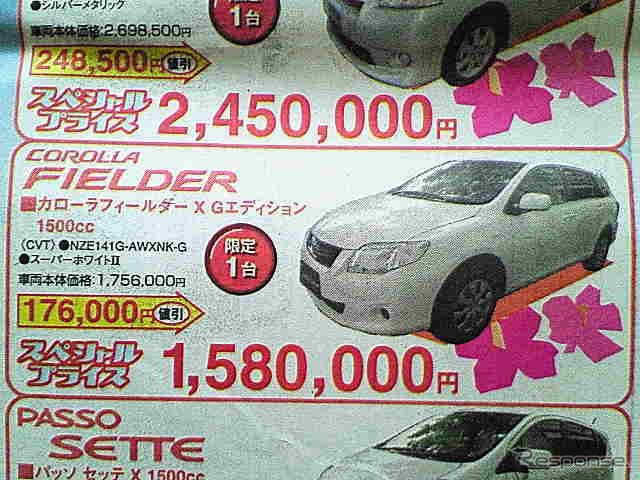 【新車値引き情報】お得! 今がチャンス! 店長おススメ価格!
